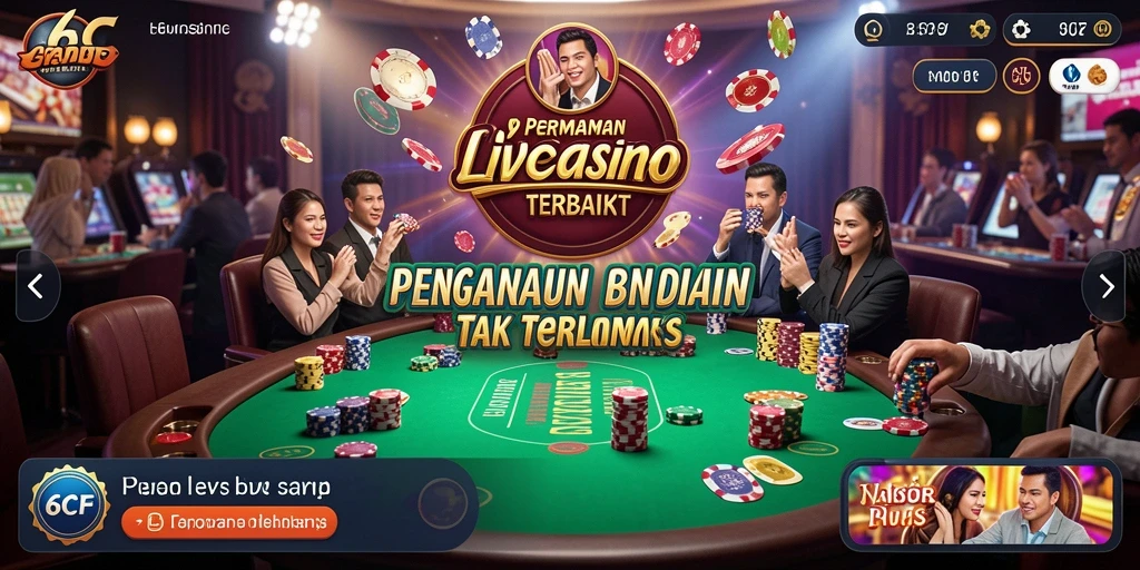 Gameplay Live Casino yang seru dan interaktif di 6CF.