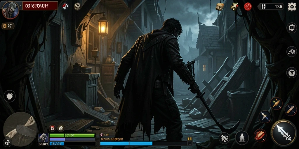 Tampilan gameplay GOWIN yang menakutkan dan penuh ketegangan.
