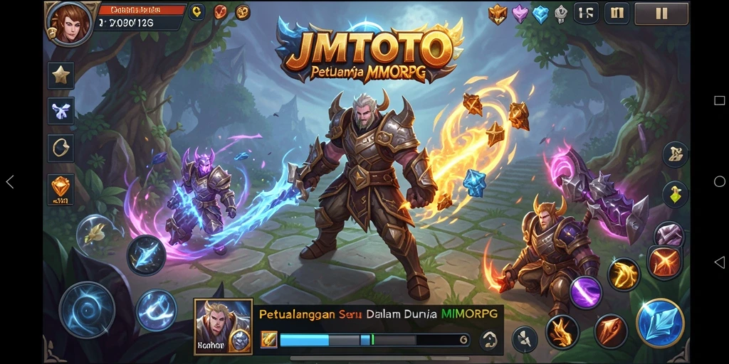 Screenshot gameplay JMTOTO menampilkan aksi seru di dalam MMORPG.
