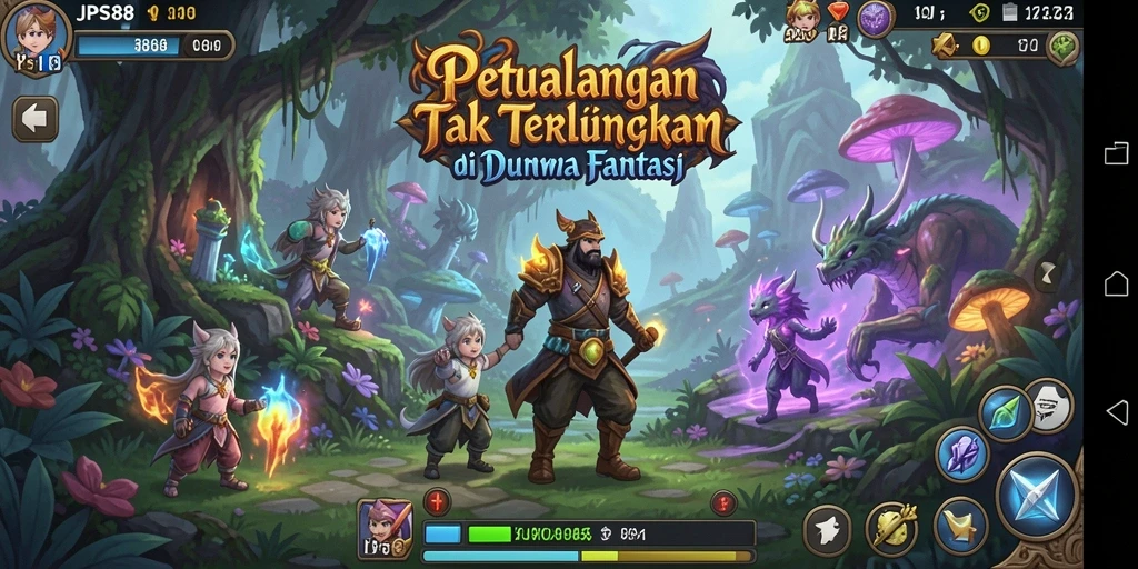 Tampilan screenshot utama JPS88 menampilkan aksi seru di dunia petualangan.