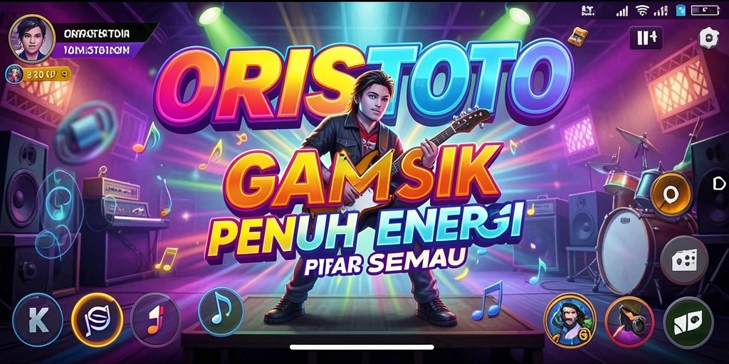 Screenshot gameplay ORISTOTO menampilkan interaksi musik yang seru.