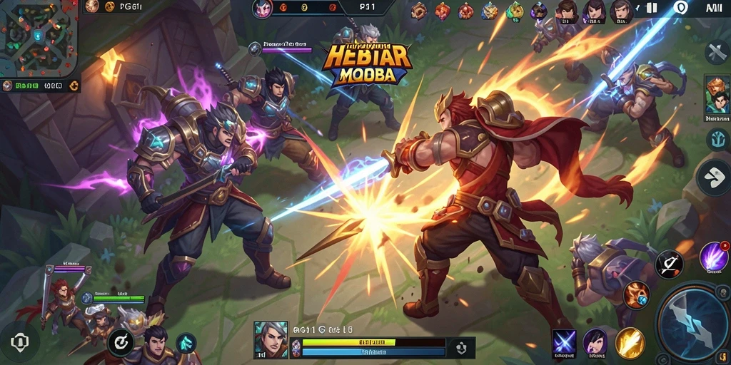 Tangkapan layar gameplay PG11 menunjukkan aksi pertarungan tim yang mendebarkan.