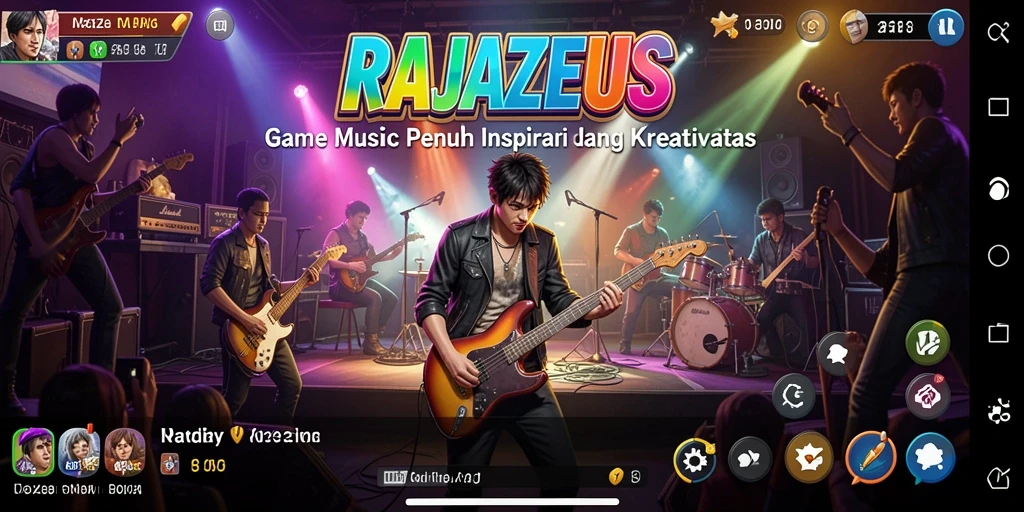 Tampilan menarik dari gameplay RAJAZEUS yang menyajikan pengalaman musik unik.