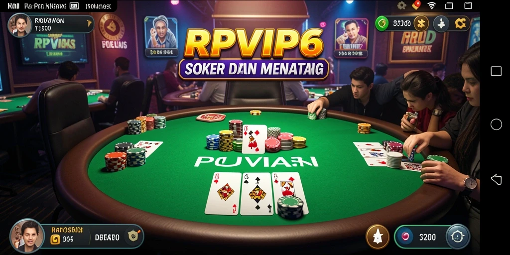 Tampilan gameplay RPVIP6 dengan pemain menikmati permainan Poker.